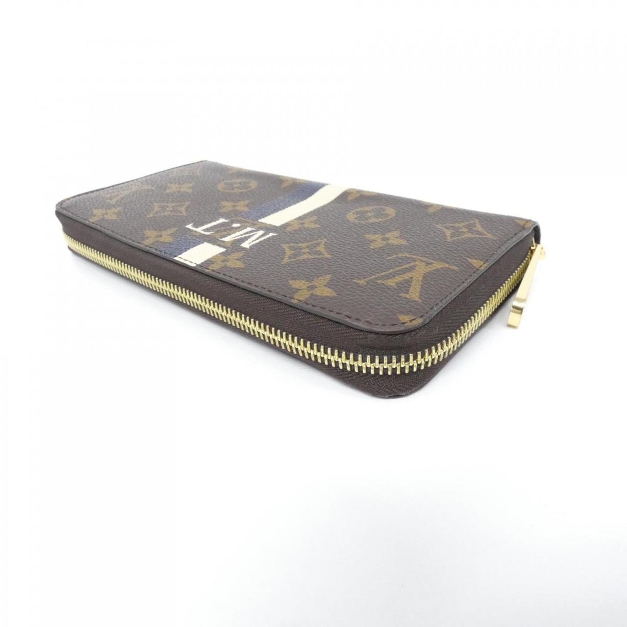 Louis Vuitton Marron Coated Canvas Long Wallet (Bi-Fold) (Pre-Owned)