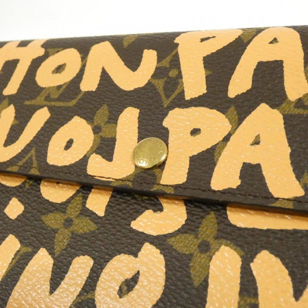 Louis Vuitton Brown Coated Canvas Long Wallet (Bi-Fold) (Pre-Owned)