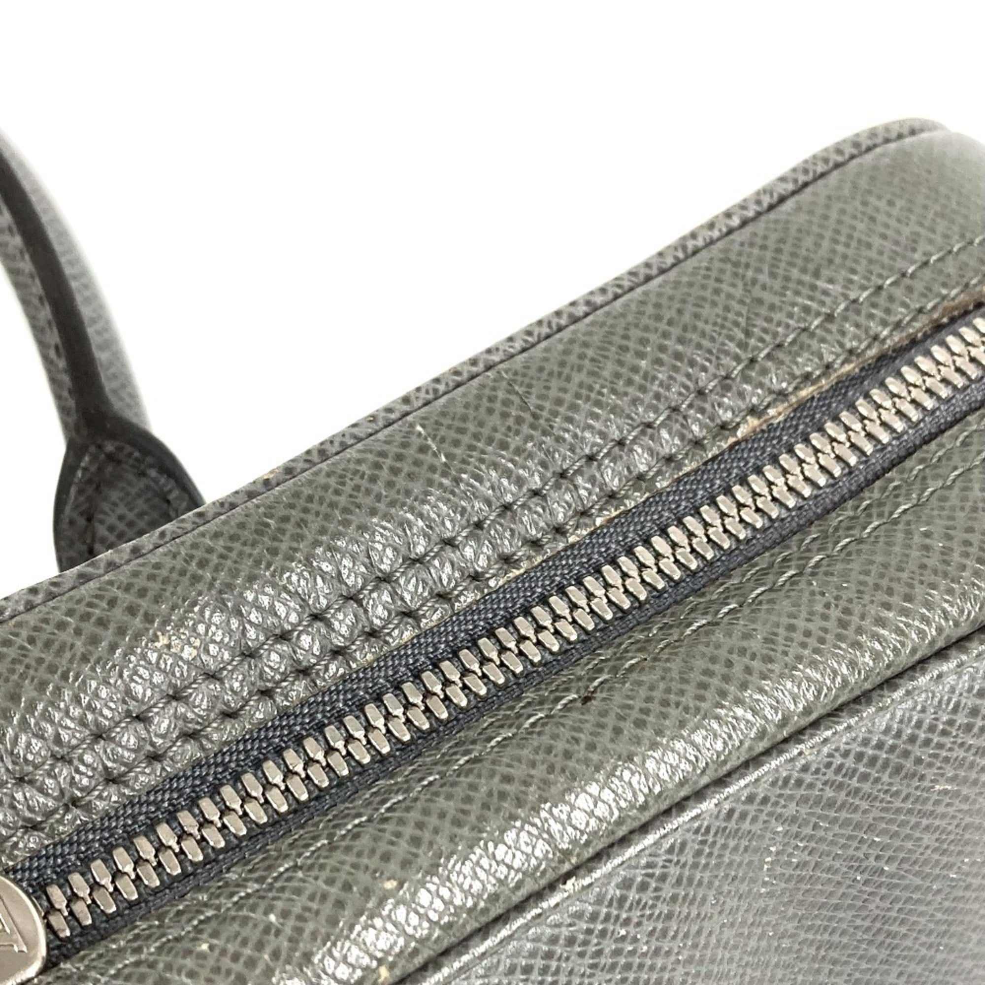 Louis Vuitton Galle Glacier Gray Taiga Leather Handbag Tote Bag (Pre-Owned)