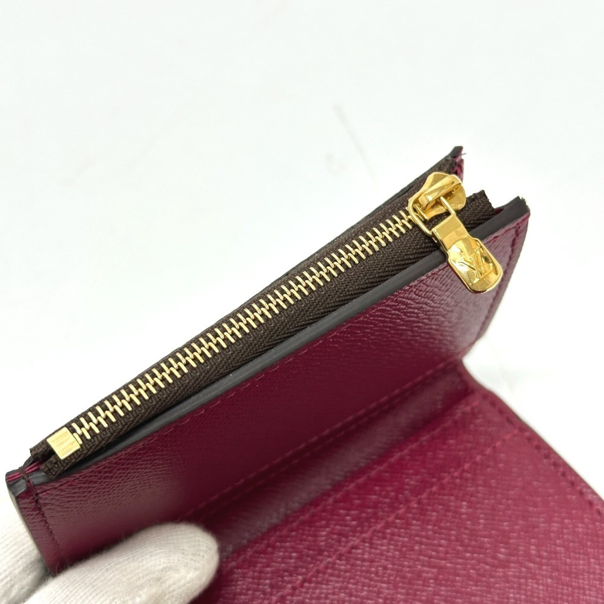 Louis Vuitton Monogram Brown Fuchsia Monogram Wallet (Tri-Fold) (Pre-Owned)