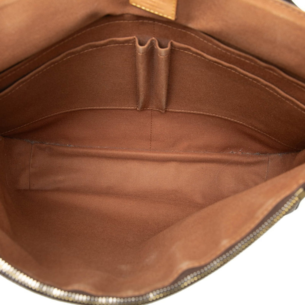 Louis Vuitton Brown Pvc Messenger Bag Shoulder Bag (Pre-Owned)