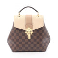 Louis Vuitton Beige Brown Cream Coated Canvas Leather Backpack (Pre-Owned)