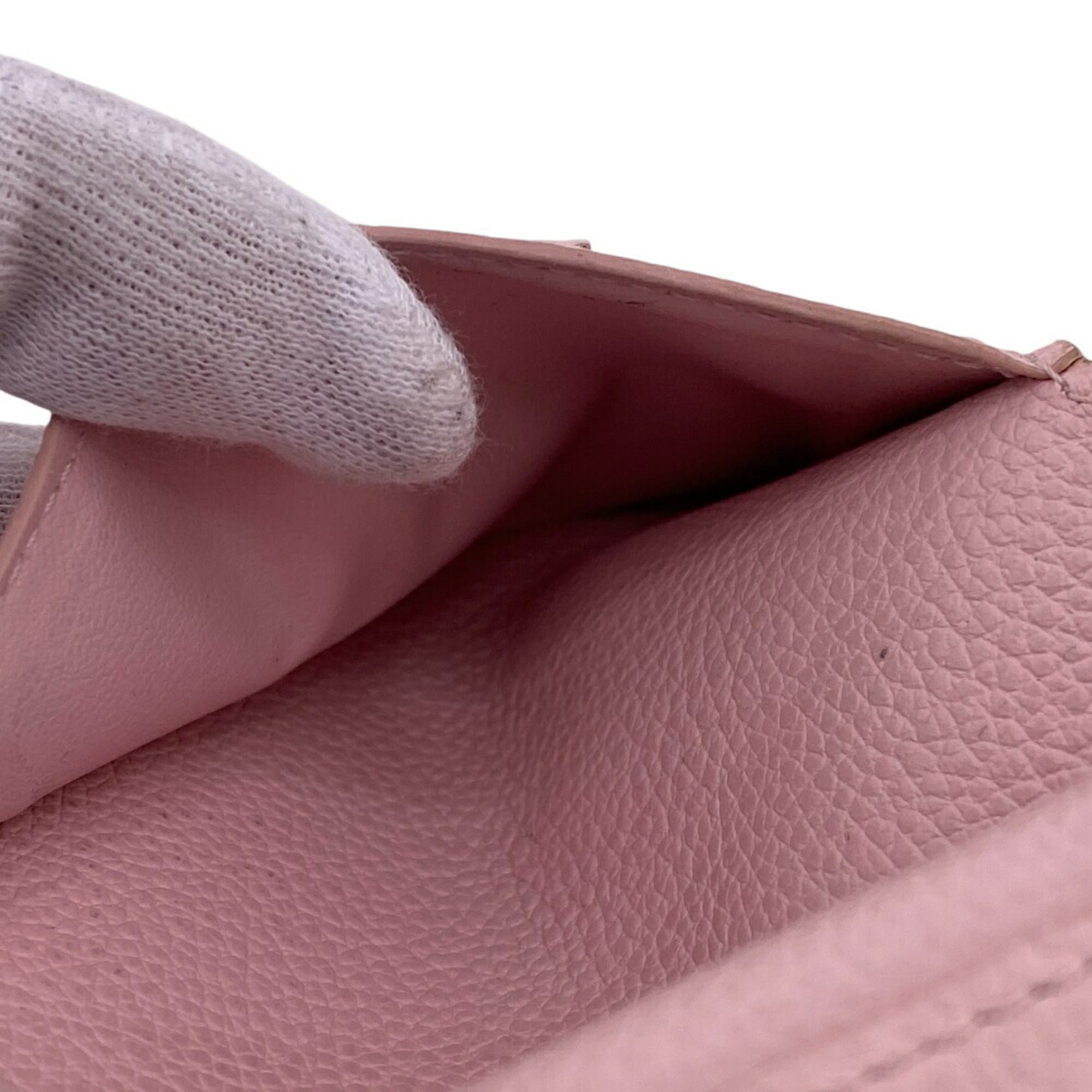 Louis Vuitton Pink Leather Wallet (Bi-Fold) (Pre-Owned)