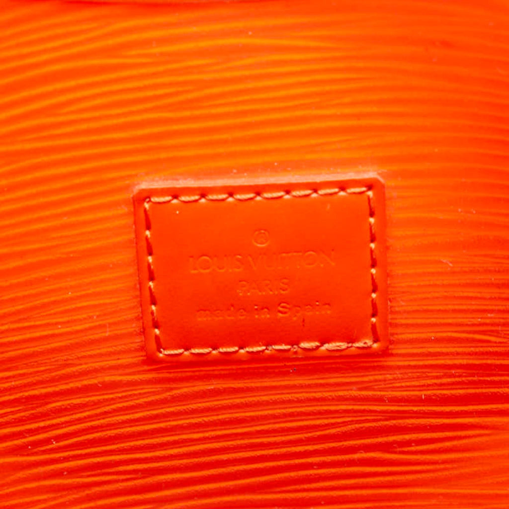 Louis Vuitton Orange Vinyl Leather Handbag (Pre-Owned)