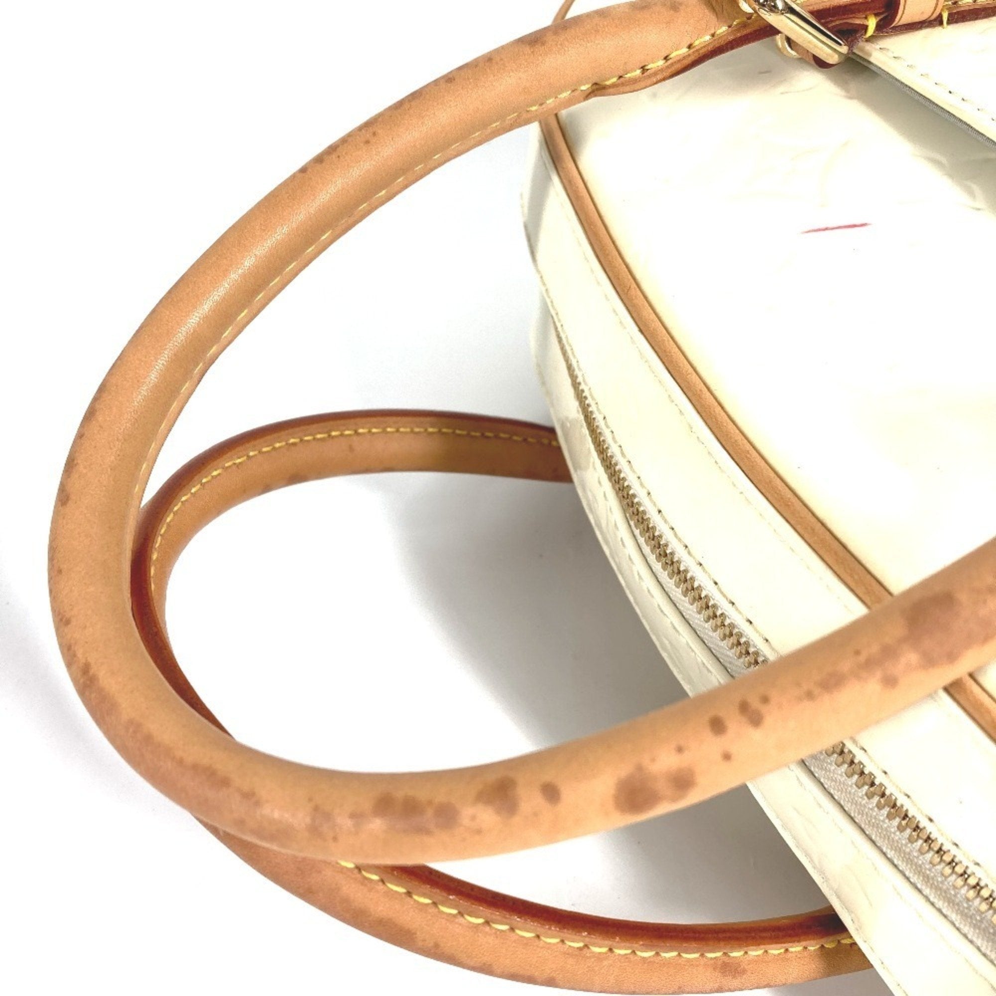 Louis Vuitton Pearl White Monogram Vernis Handbag Shoulder Bag Tote Bag (Pre-Owned)