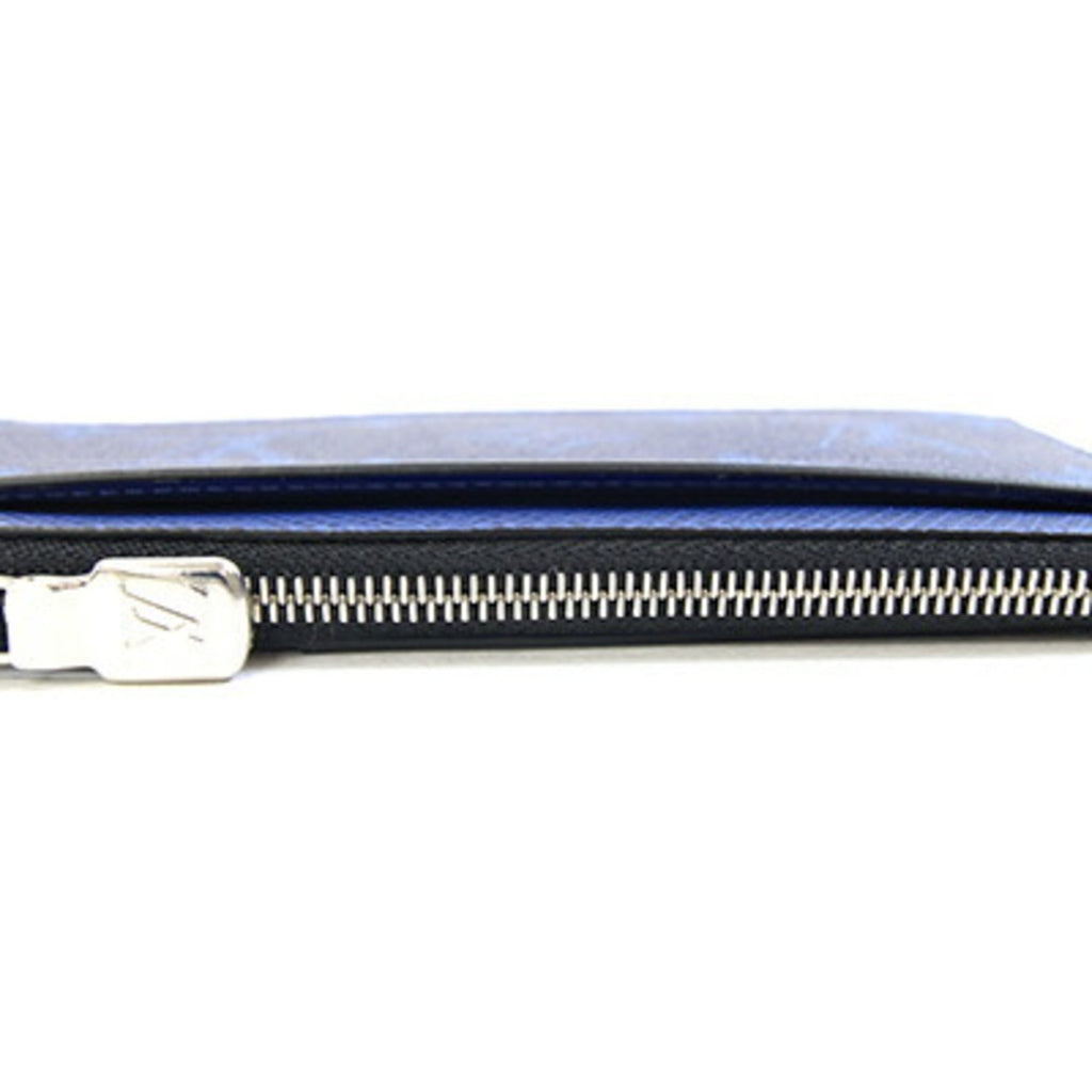 Louis Vuitton Cobalt Monogram Coated Canvas Taigarama Leather Coin Purse/Coin Case (Pre-Owned)
