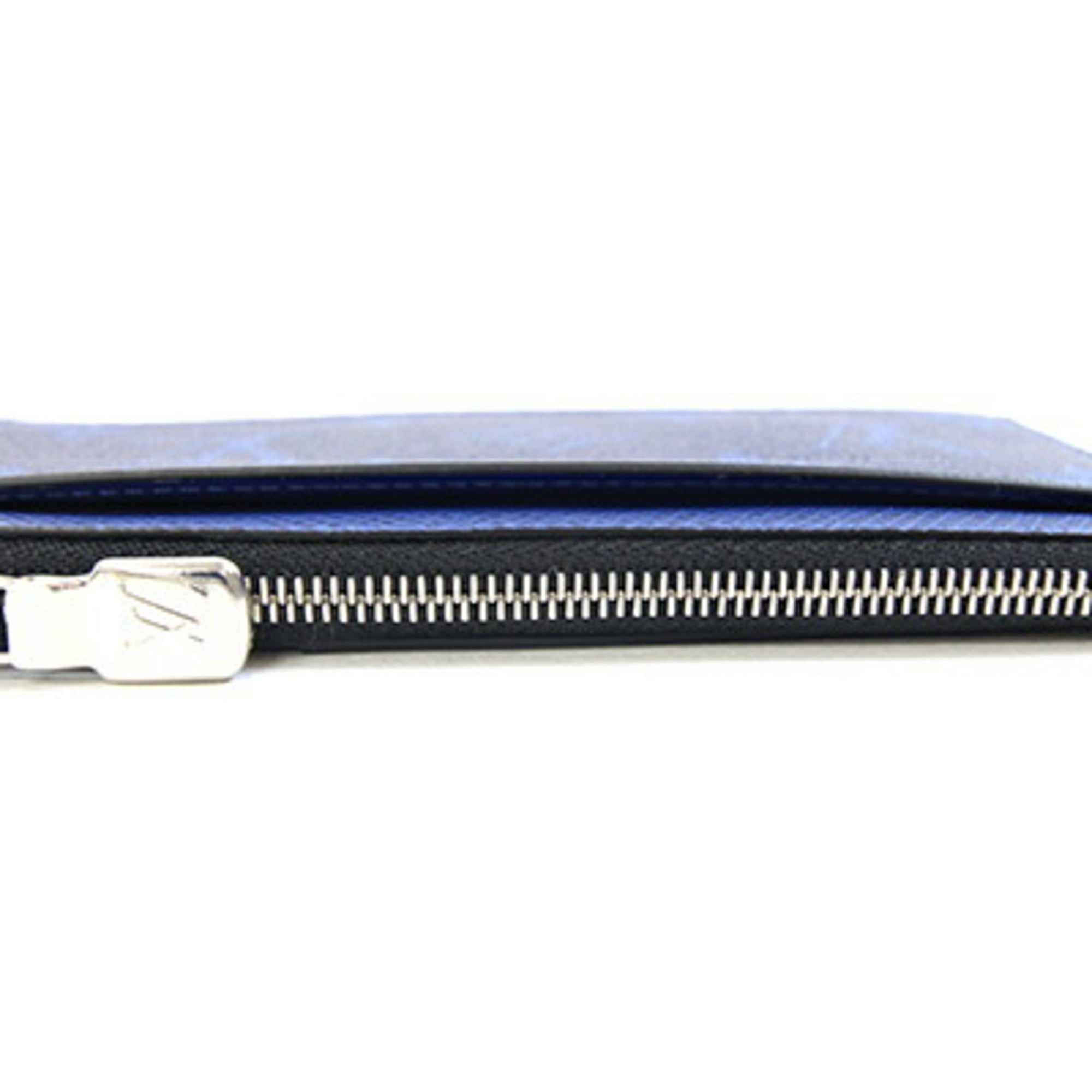 Louis Vuitton Cobalt Monogram Coated Canvas Taigarama Leather Coin Purse/Coin Case (Pre-Owned)