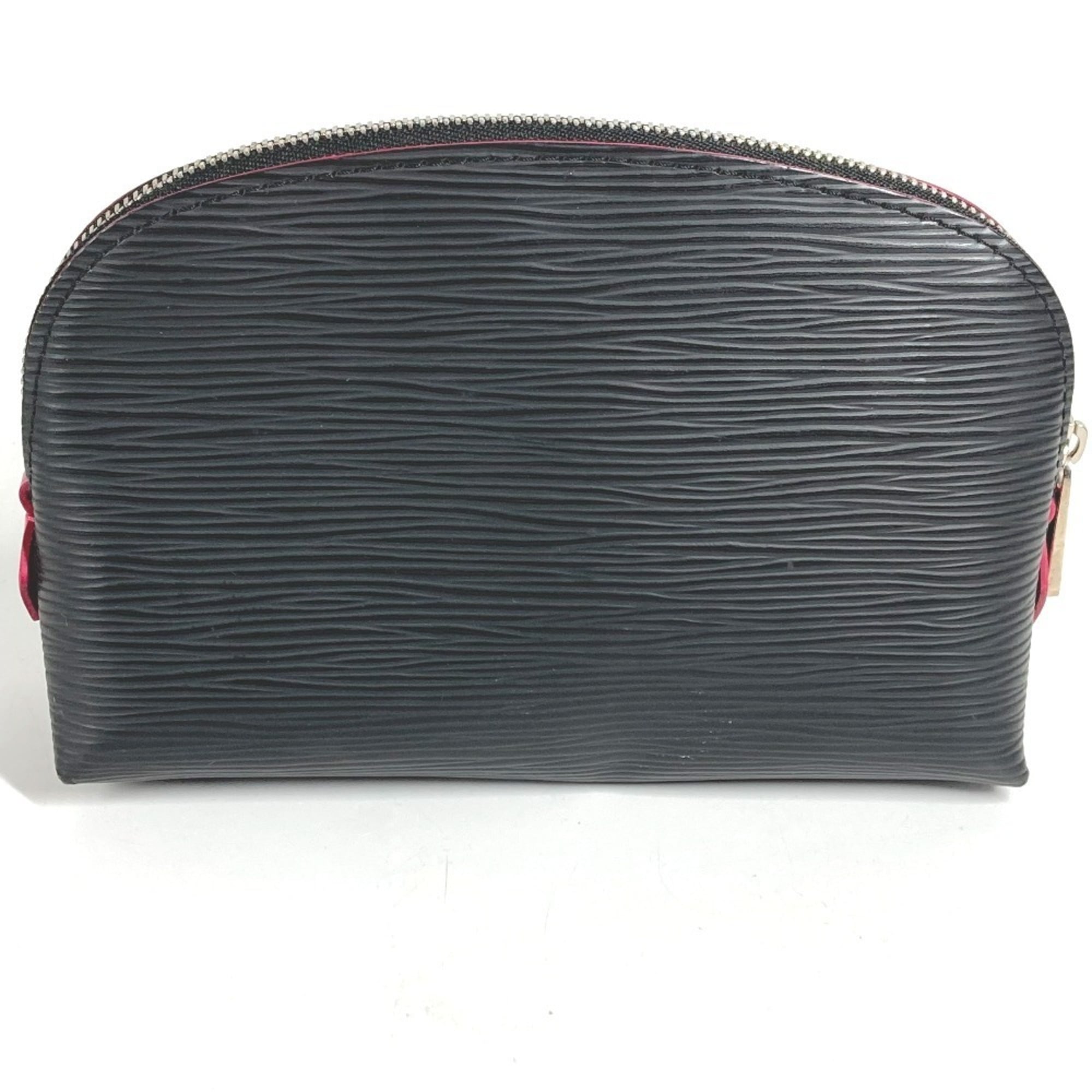 Louis Vuitton Black Noir Pink Epi Leather Pochette Pouch (Pre-Owned)