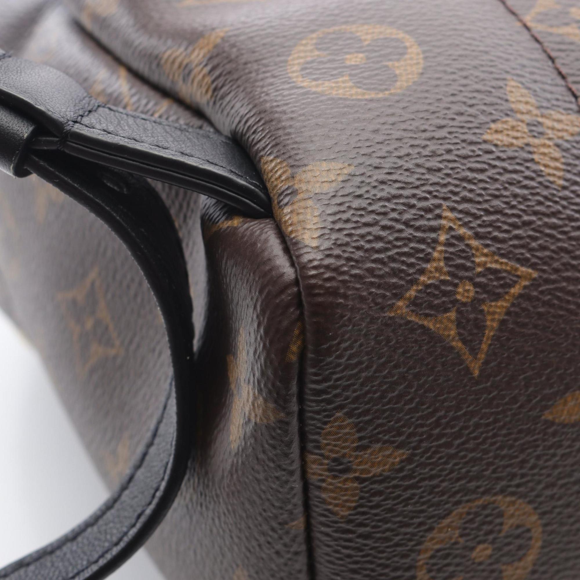 Louis Vuitton Black Brown Monogram Coated Canvas Backpack (Pre-Owned)