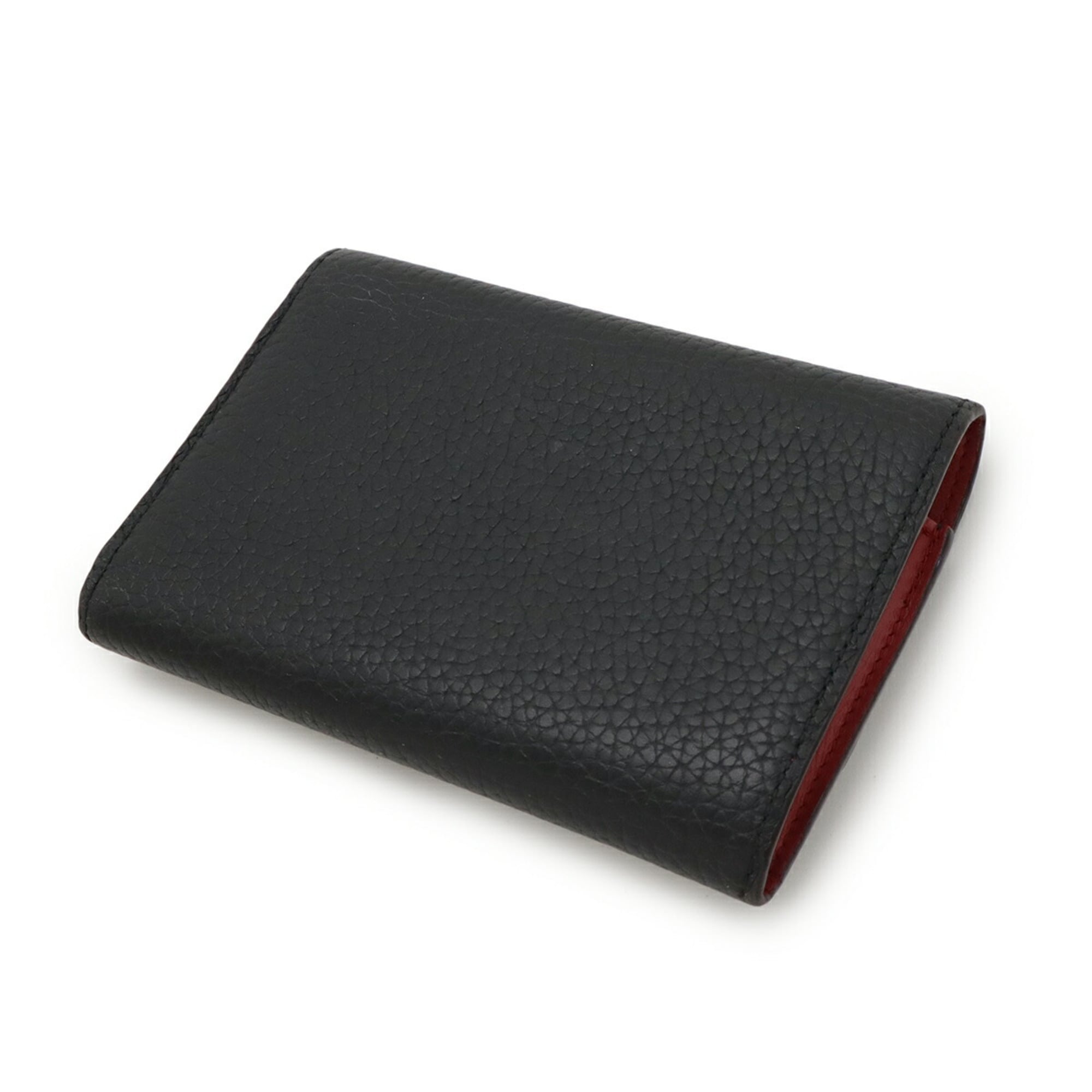 Louis Vuitton Hot Pink Noir Leather Wallet (Tri-Fold) (Pre-Owned)