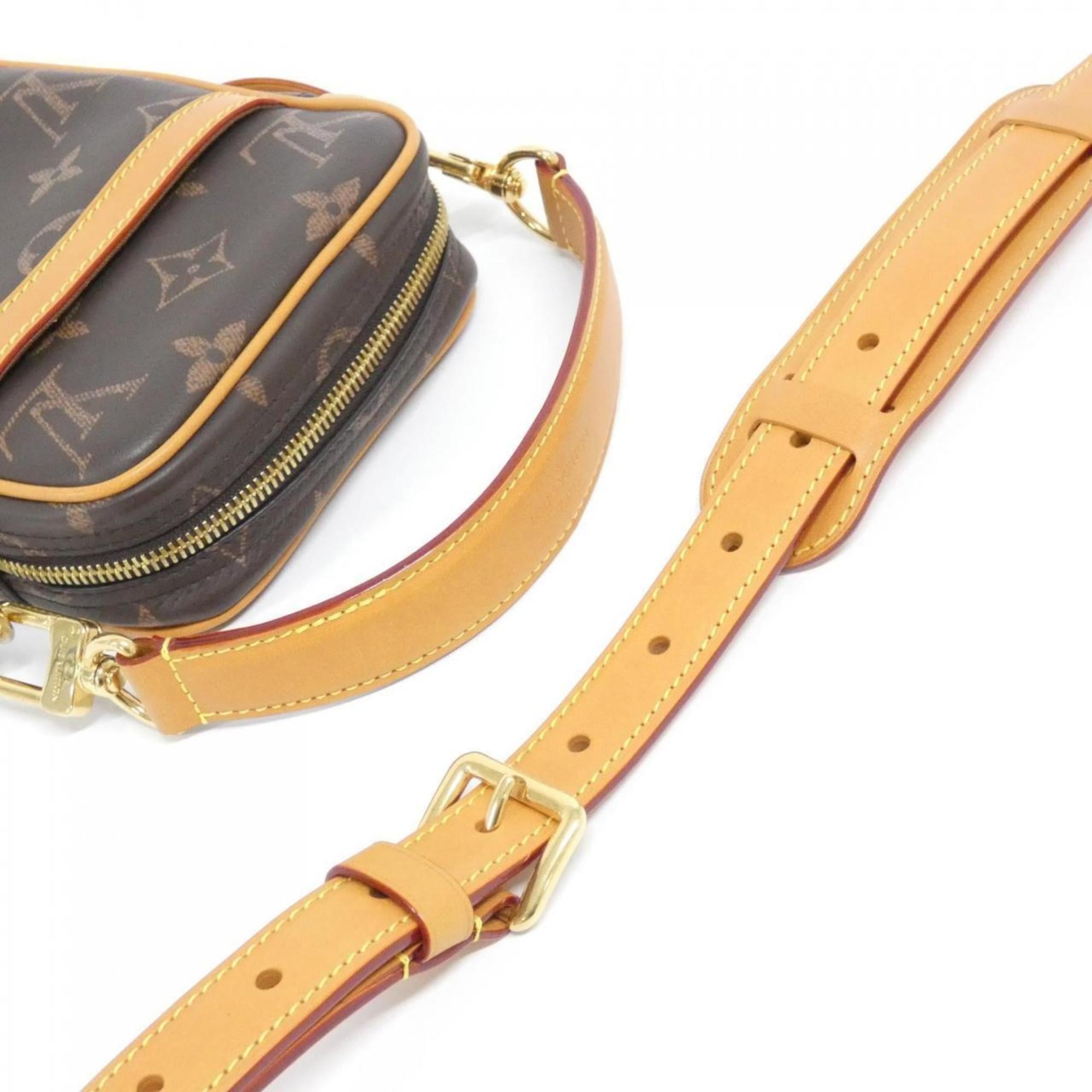 Louis Vuitton Monogram Marron Leather Shoulder Bag (Pre-Owned)