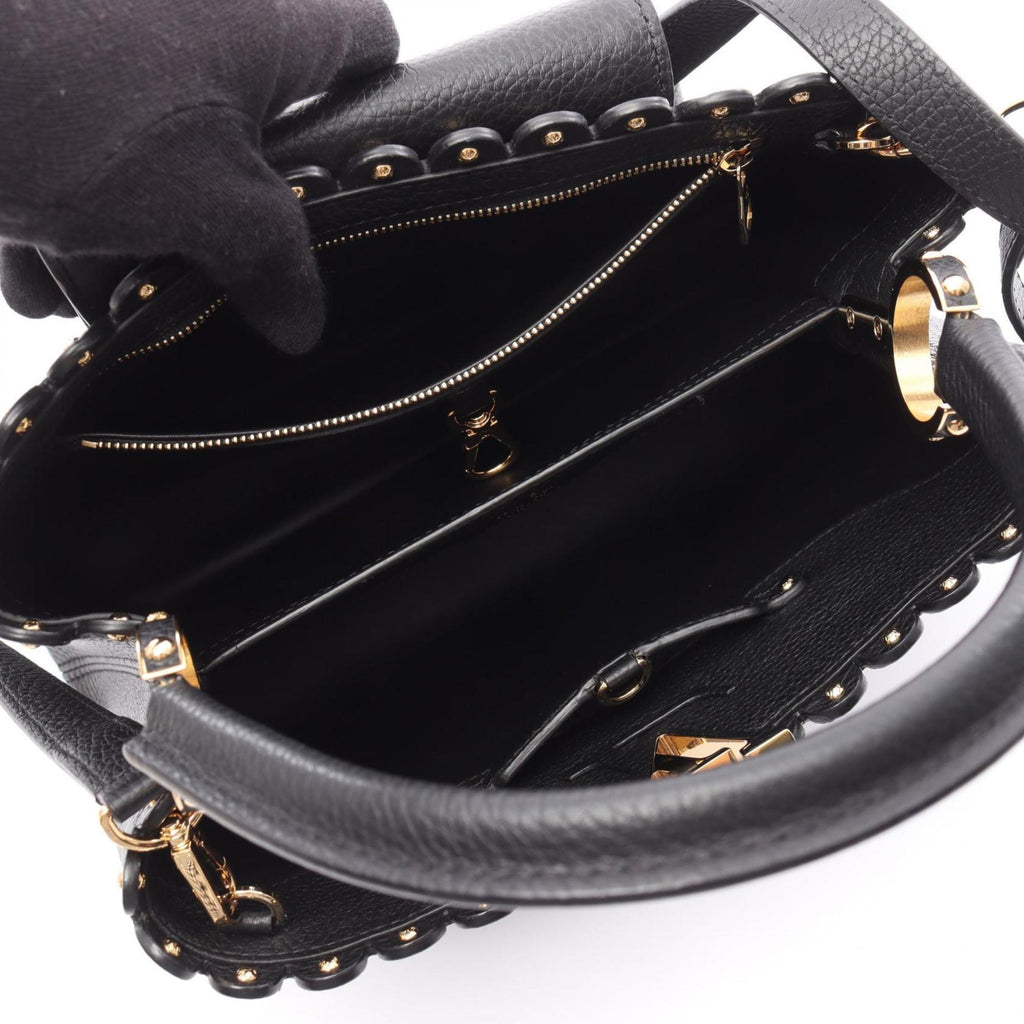 Louis Vuitton Black Noir Leather Handbag (Pre-Owned)