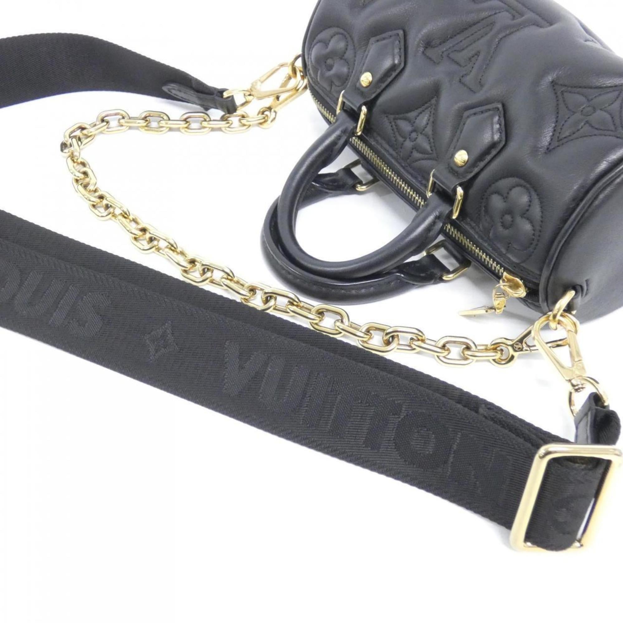 Louis Vuitton Black Leather Shoulder Bag (Pre-Owned)