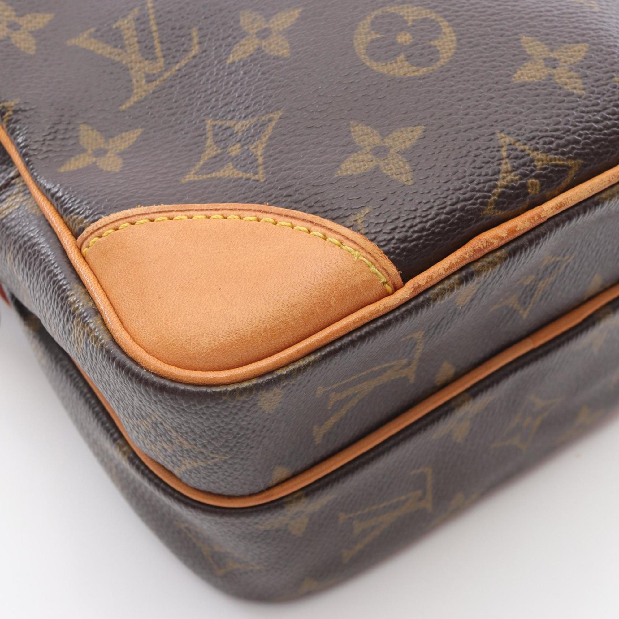 Louis Vuitton Brown Pvc Coated Canvas Leather Shoulder Bag (Pre-Owned)