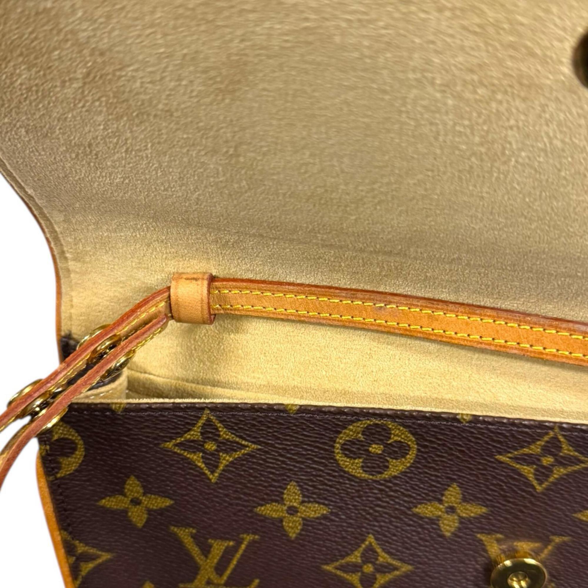 Louis Vuitton Monogram Brown Monogram Pochette Shoulder Bag (Pre-Owned)