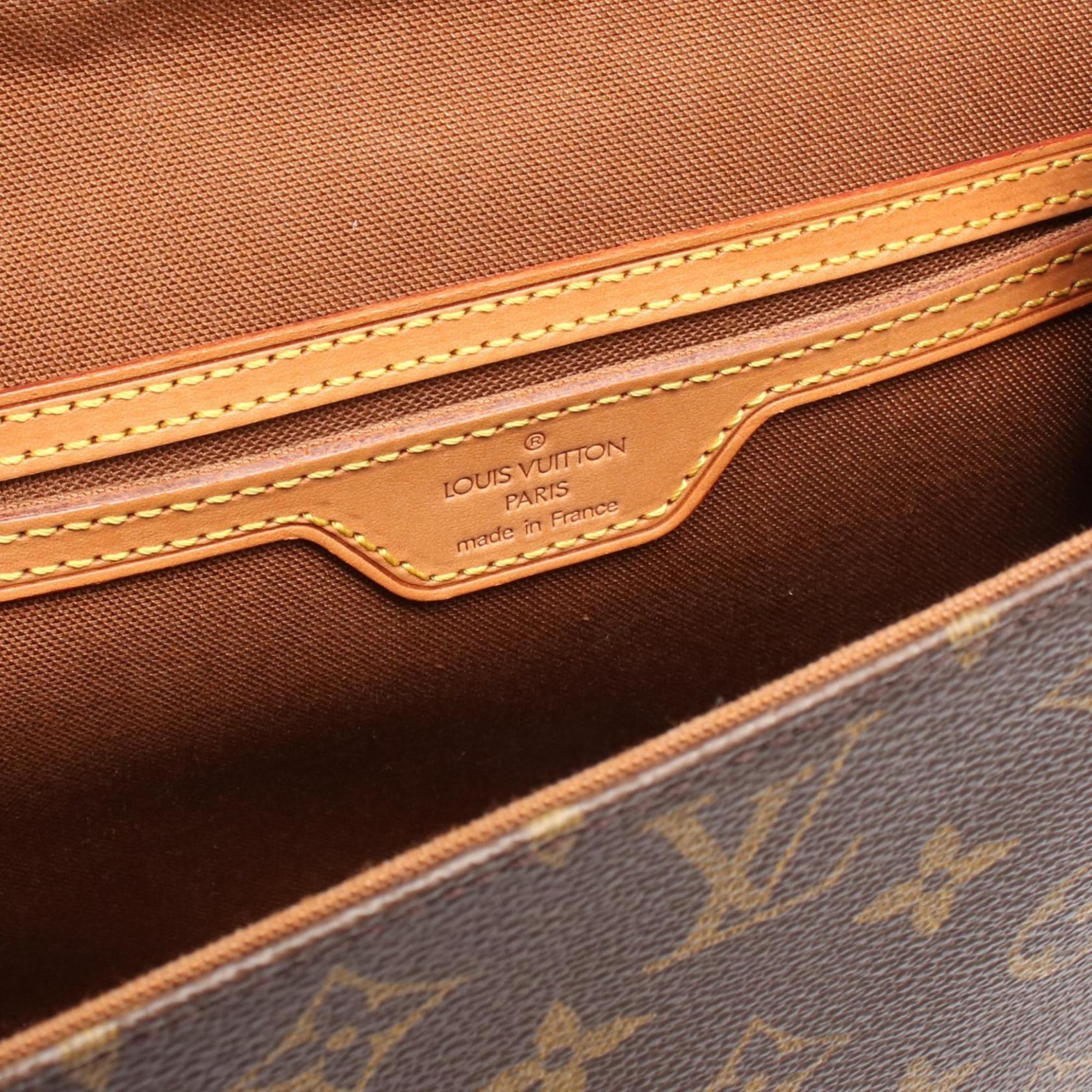 Louis Vuitton Monogram Brown Coated Canvas Leather Handbag (Pre-Owned)