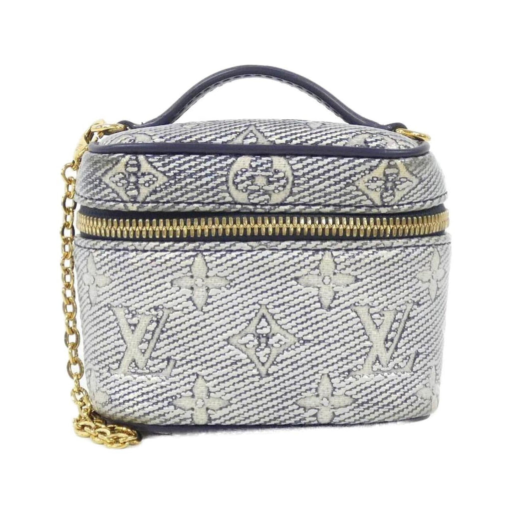 Louis Vuitton Dark Blue Light Blue Cotton Shoulder Bag (Pre-Owned)