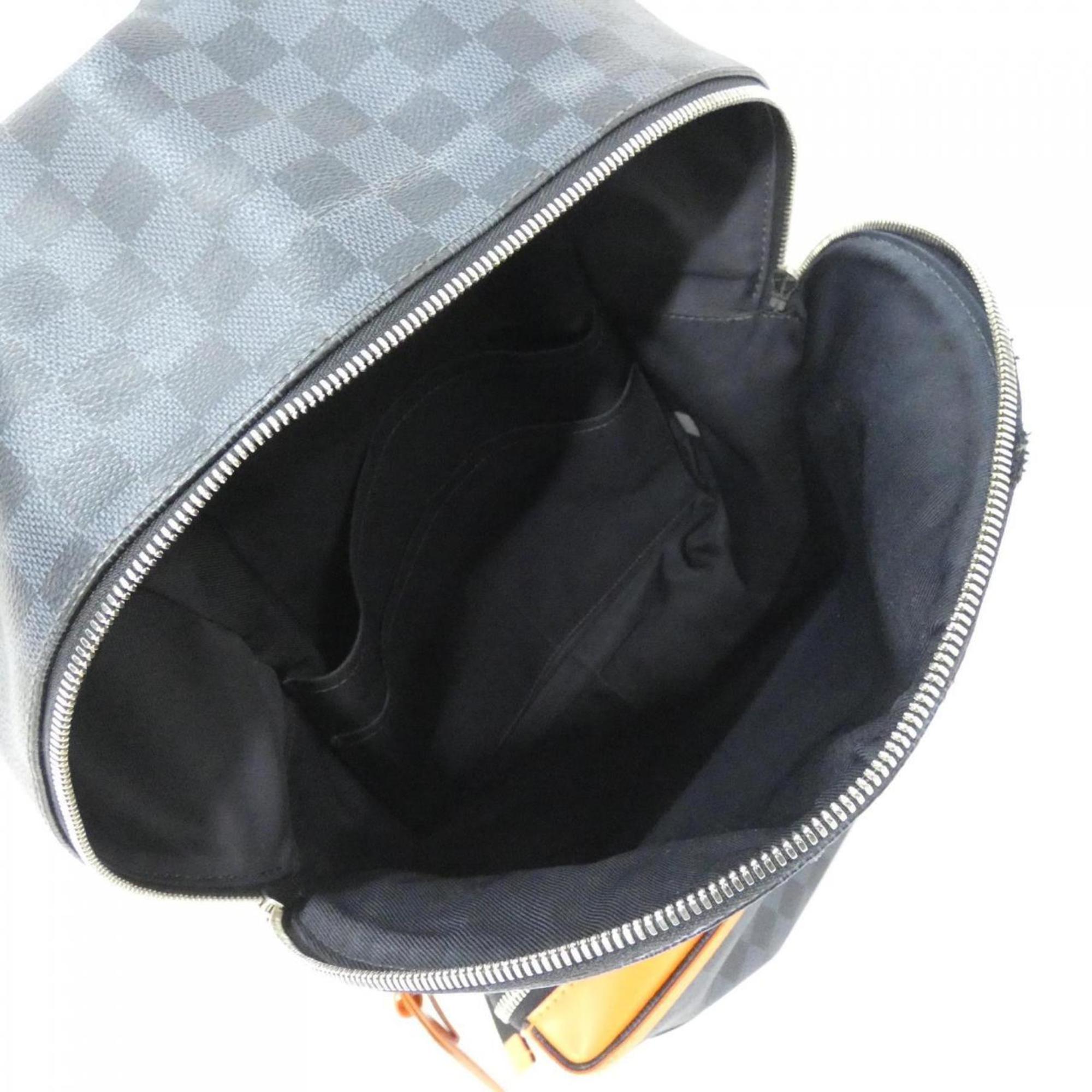 Louis Vuitton Black Cobalt Coated Canvas Backpack (Pre-Owned)