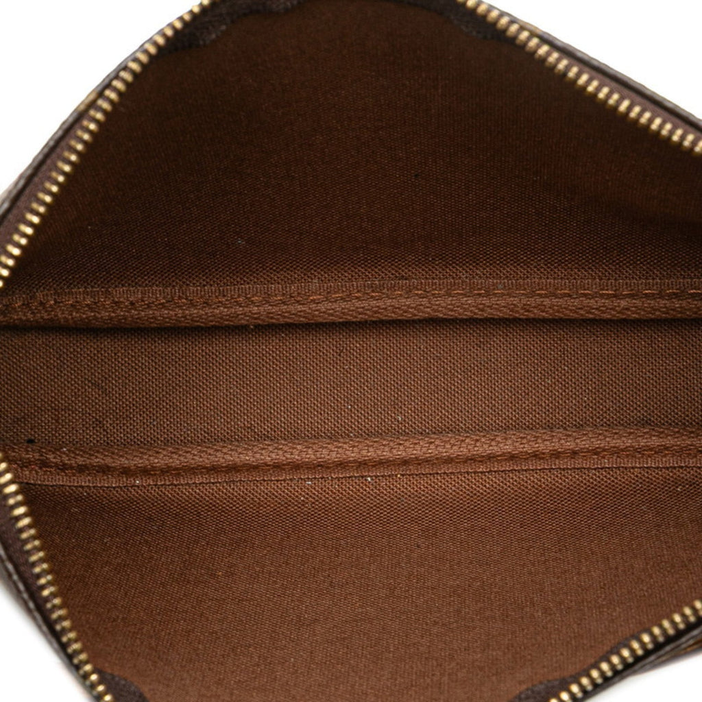 Louis Vuitton Monogram Brown Pvc Leather Pochette Pouch (Pre-Owned)