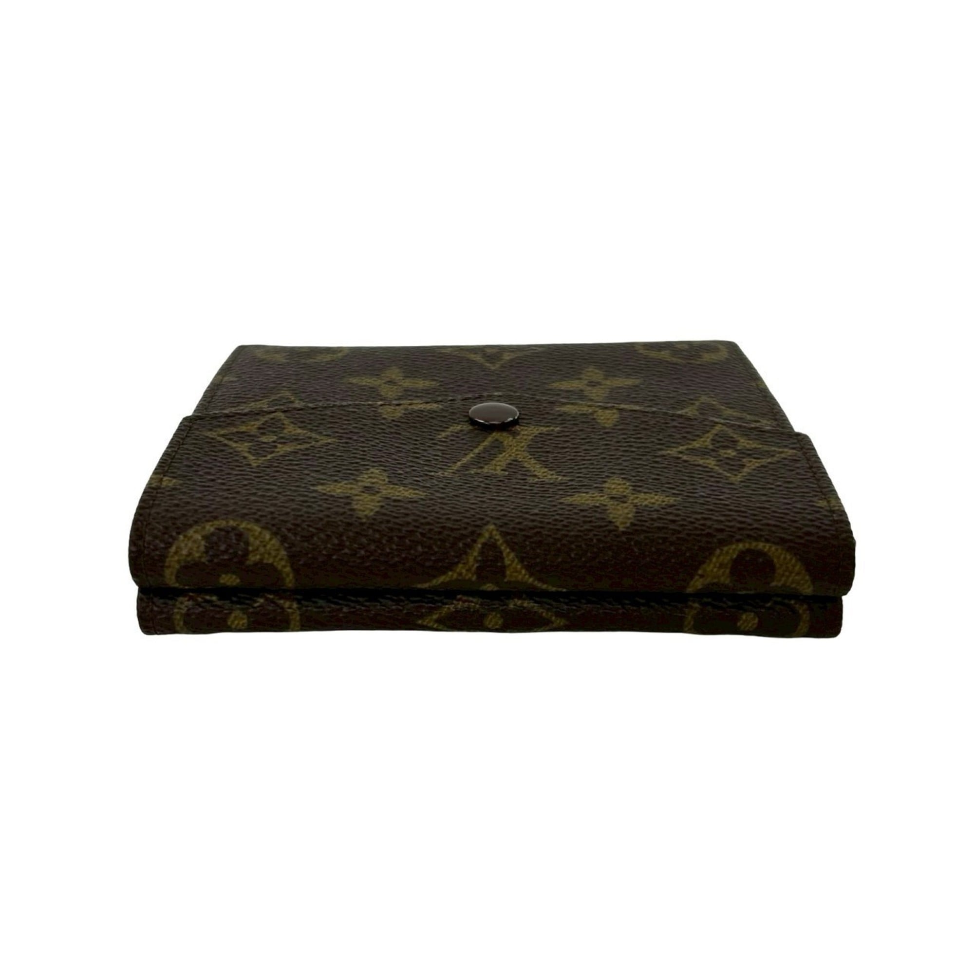 Louis Vuitton Brown Leather Pvc Wallet (Tri-Fold) (Pre-Owned)