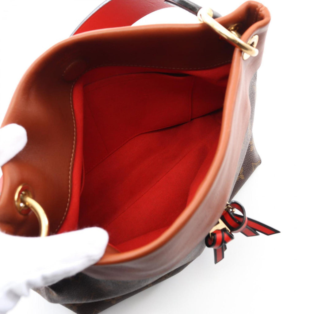 Louis Vuitton Black Brown Caramel Red Color Monogram Pvc Leather Coated Canvas Shoulder Bag (Pre-Owned)