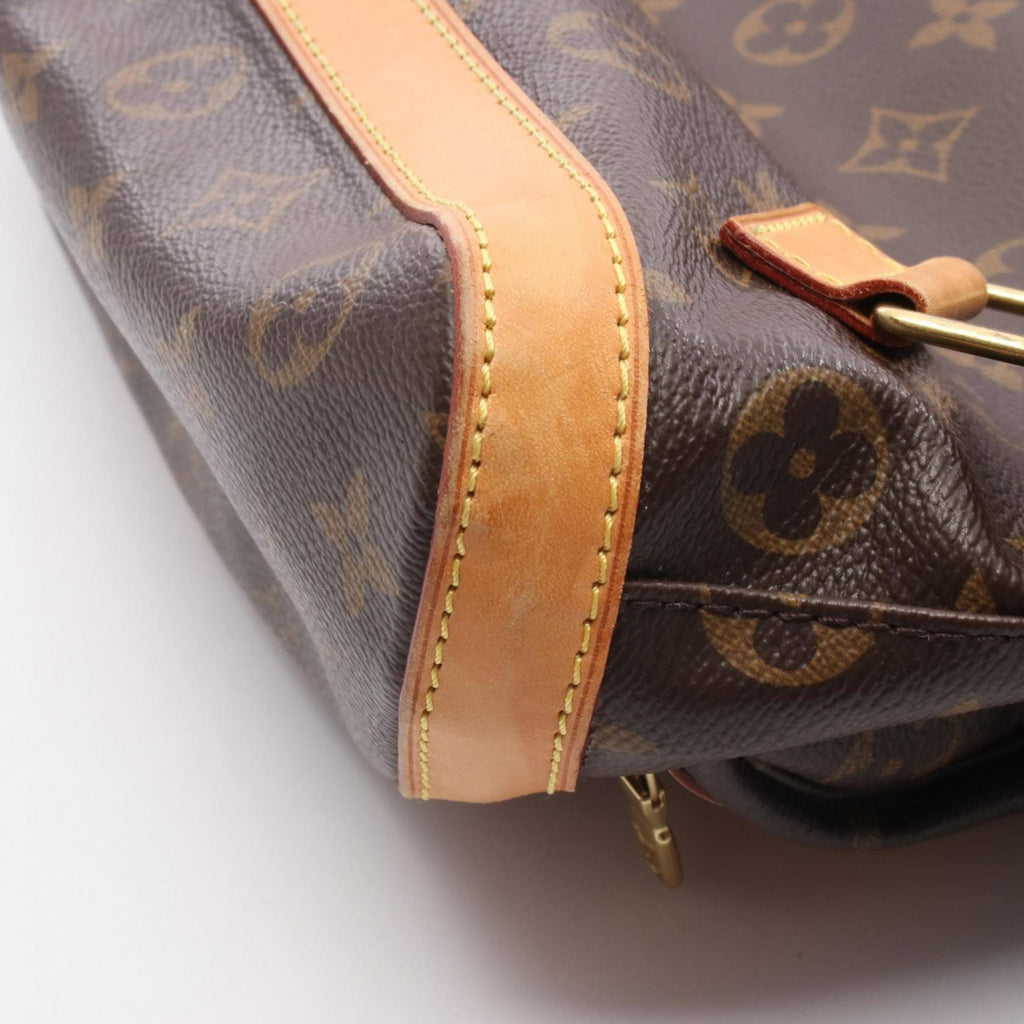 Louis Vuitton Brown Coated Canvas Leather Backpack (Pre-Owned)