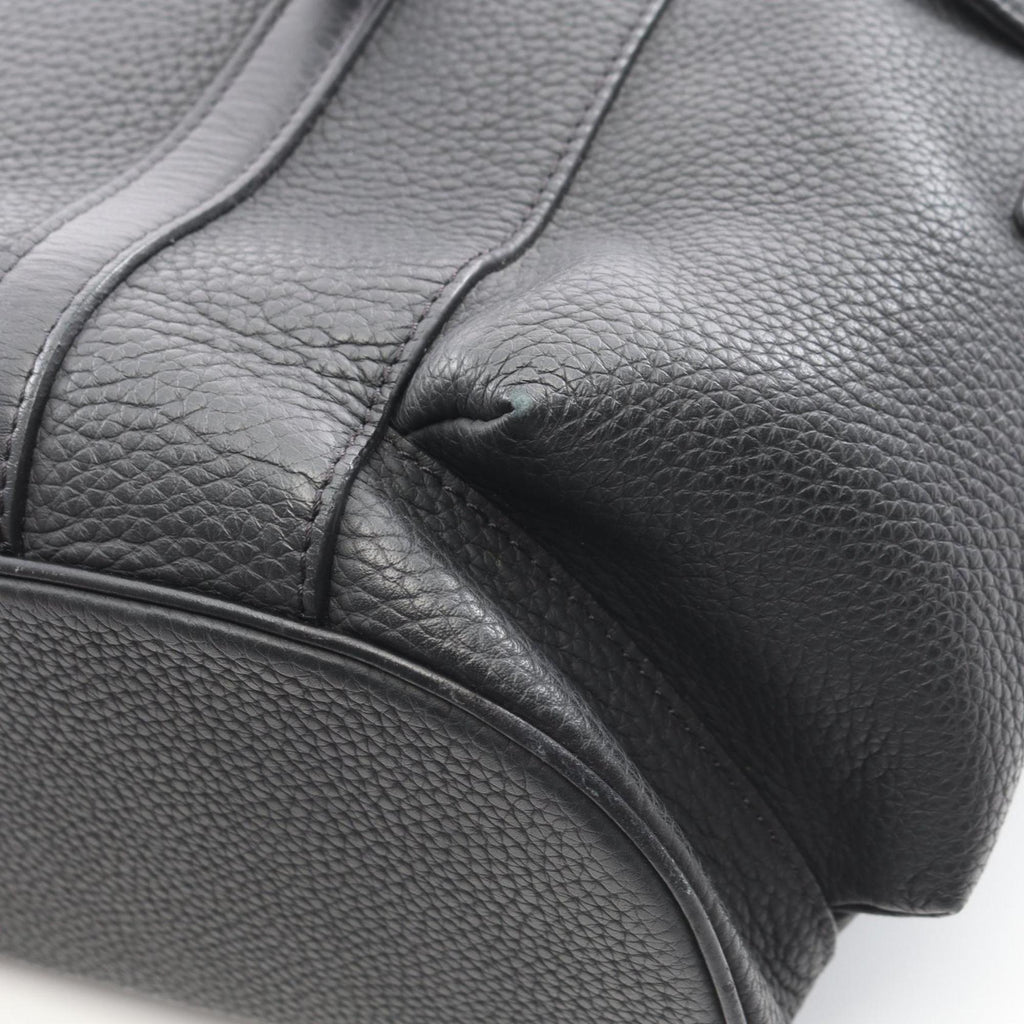 Louis Vuitton Black Leather Tote Bag (Pre-Owned)