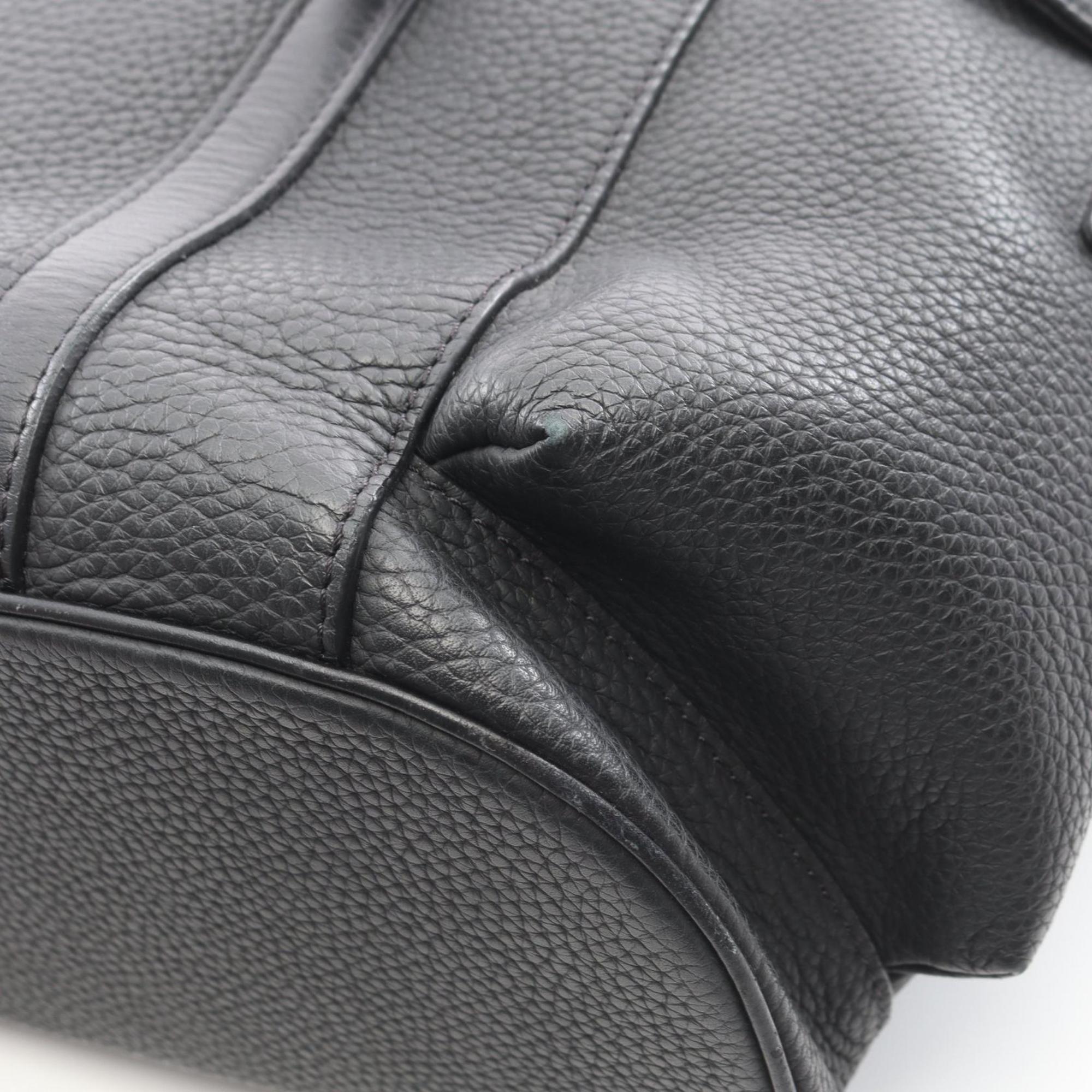 Louis Vuitton Black Leather Tote Bag (Pre-Owned)