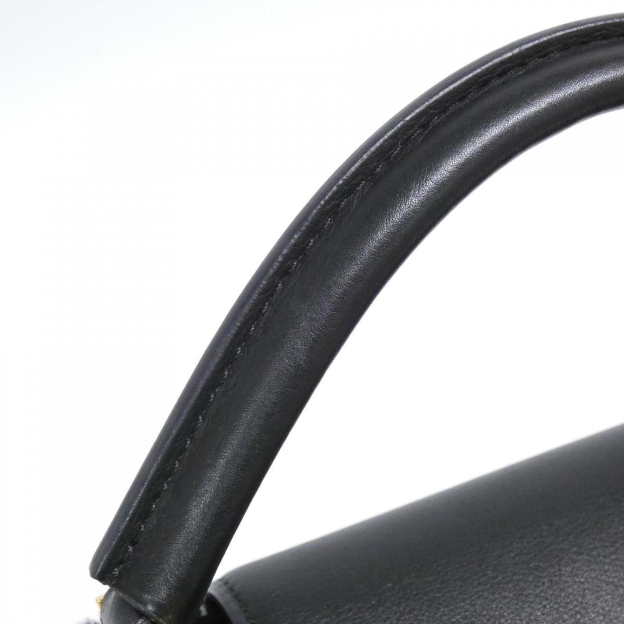 Louis Vuitton Black Fur Leather Handbag (Pre-Owned)