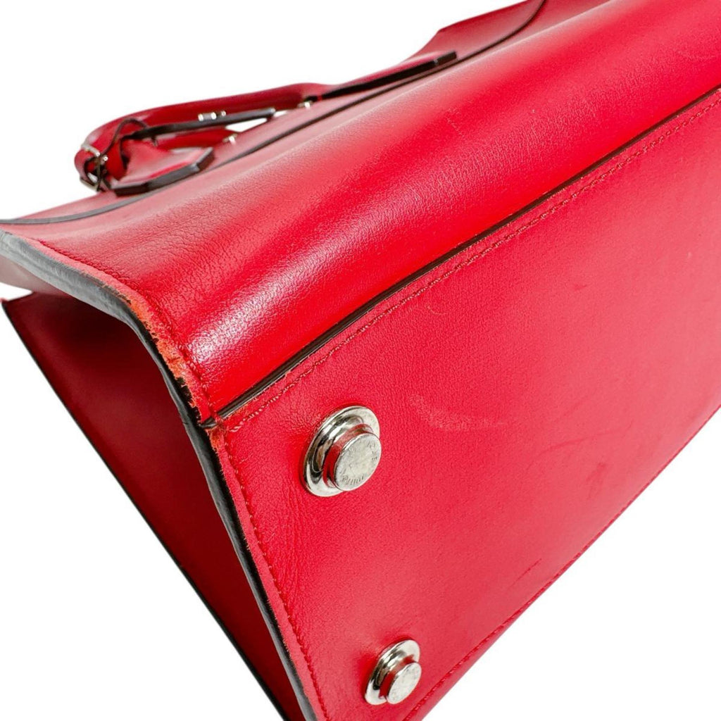 Louis Vuitton Red Color Leather Handbag (Pre-Owned)