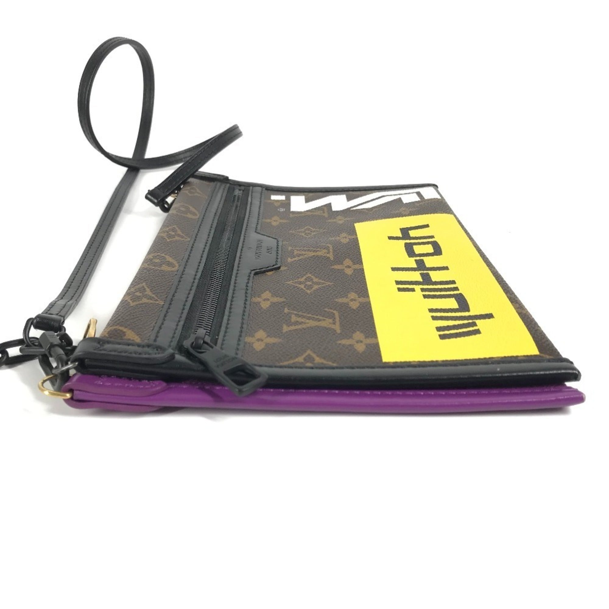 Louis Vuitton Brown Purple Monogram Pochette Shoulder Bag (Pre-Owned)