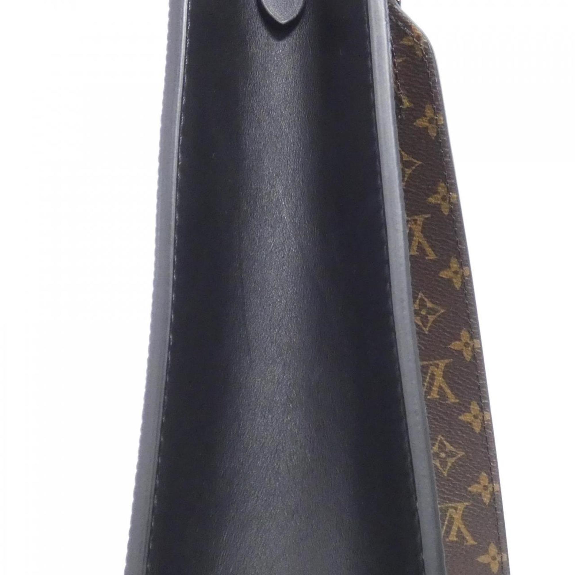 Louis Vuitton Black Leather Handbag (Pre-Owned)