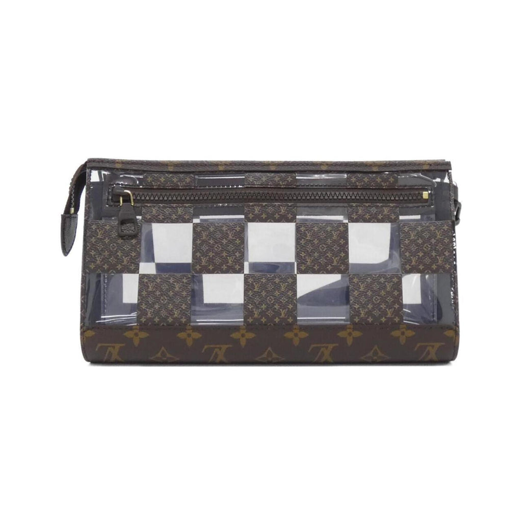 Louis Vuitton Marron Coated Canvas Pvc Pouch (Pre-Owned)