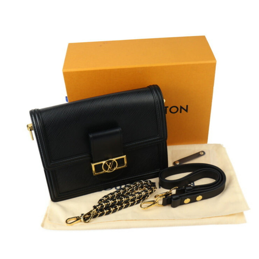 Louis Vuitton Black Leather Pochette Shoulder Bag (Pre-Owned)