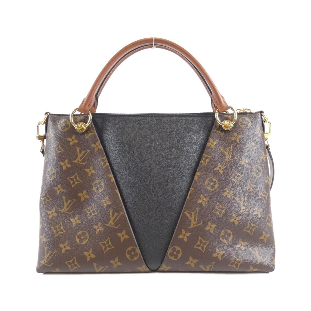 Louis Vuitton Black Marron Coated Canvas Leather Handbag (Pre-Owned)