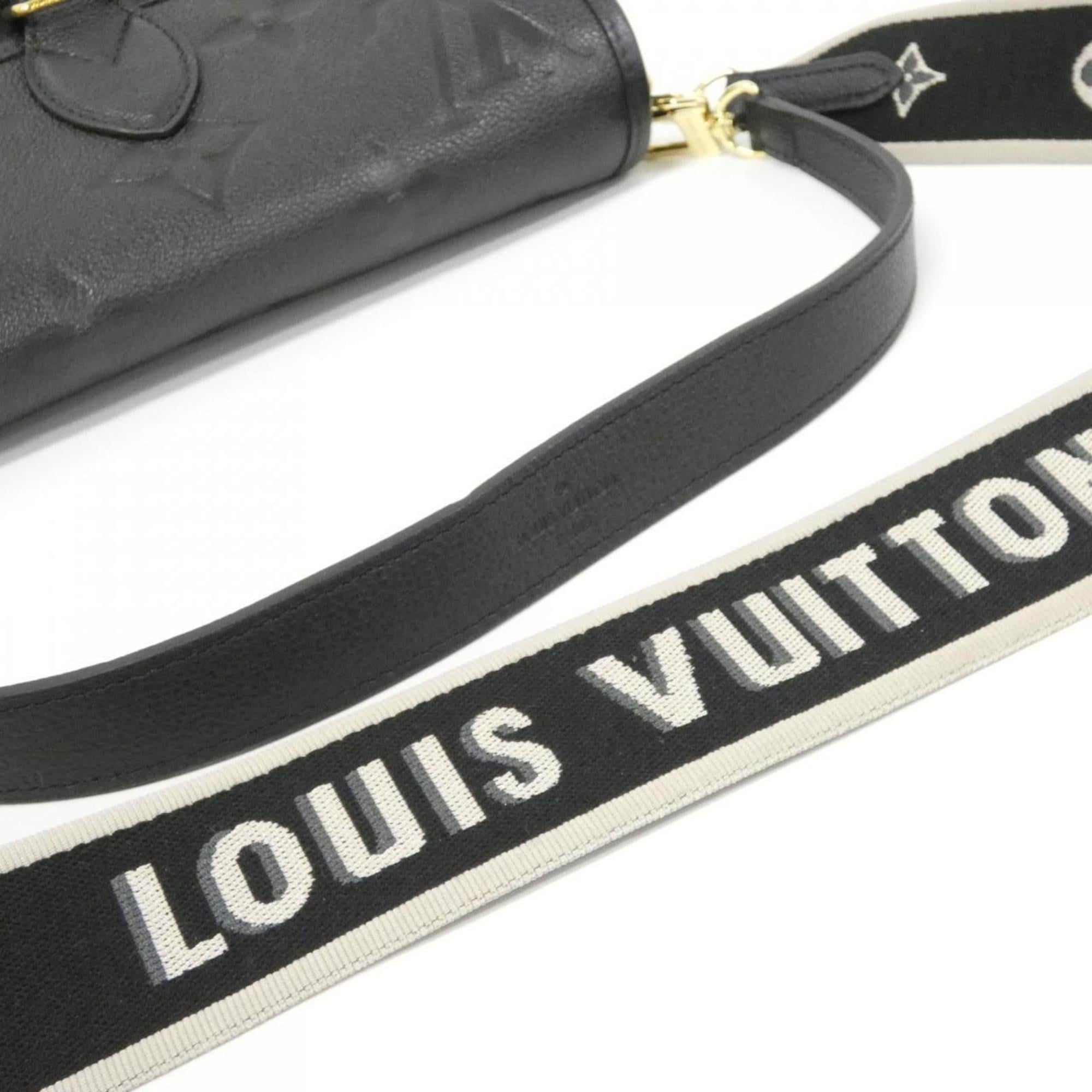 Louis Vuitton Bicolor Black Leather Shoulder Bag (Pre-Owned)