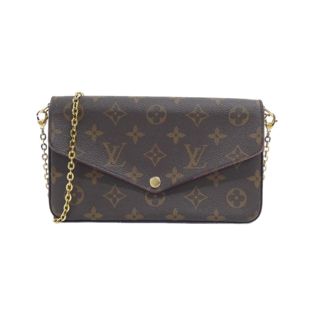 Louis Vuitton Monogram Marron Coated Canvas Pochette Shoulder Bag (Pre-Owned)