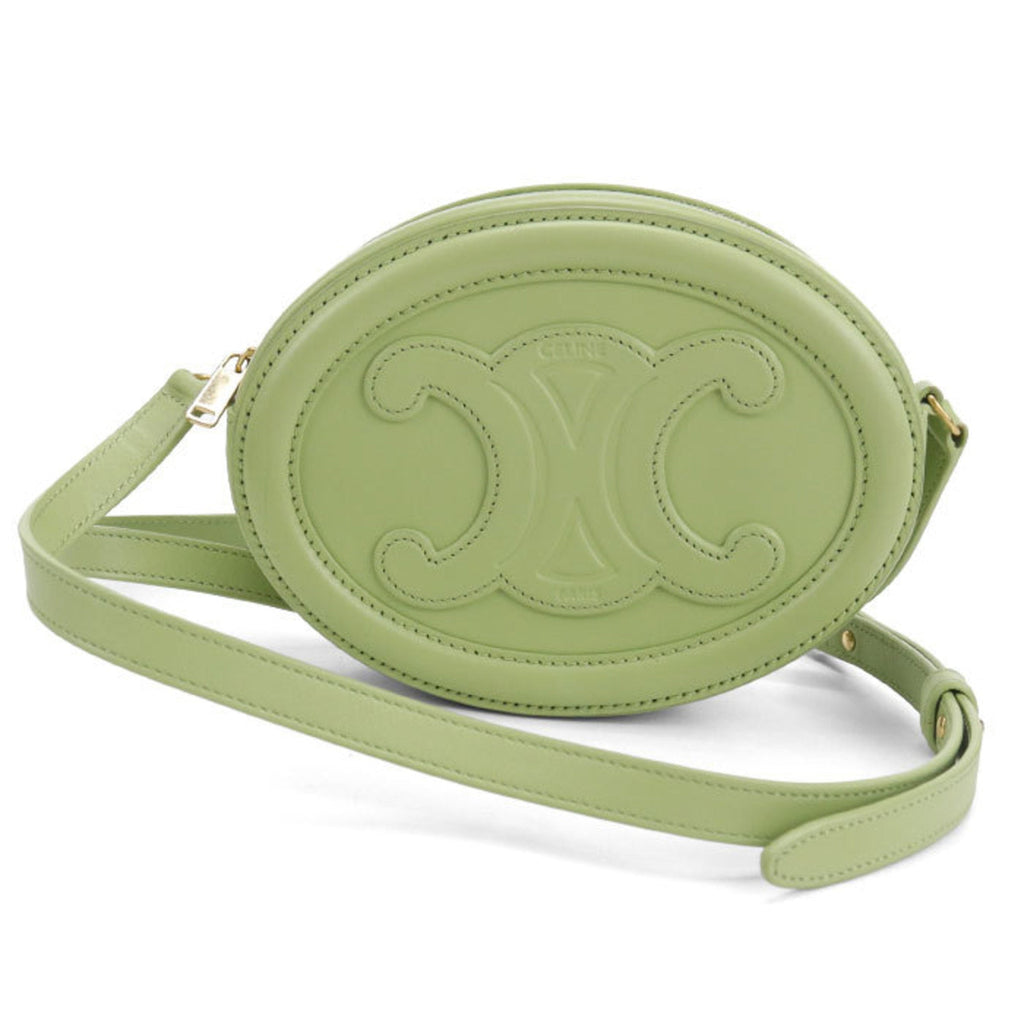 Triomphe Oval Crossbody Bag Leather