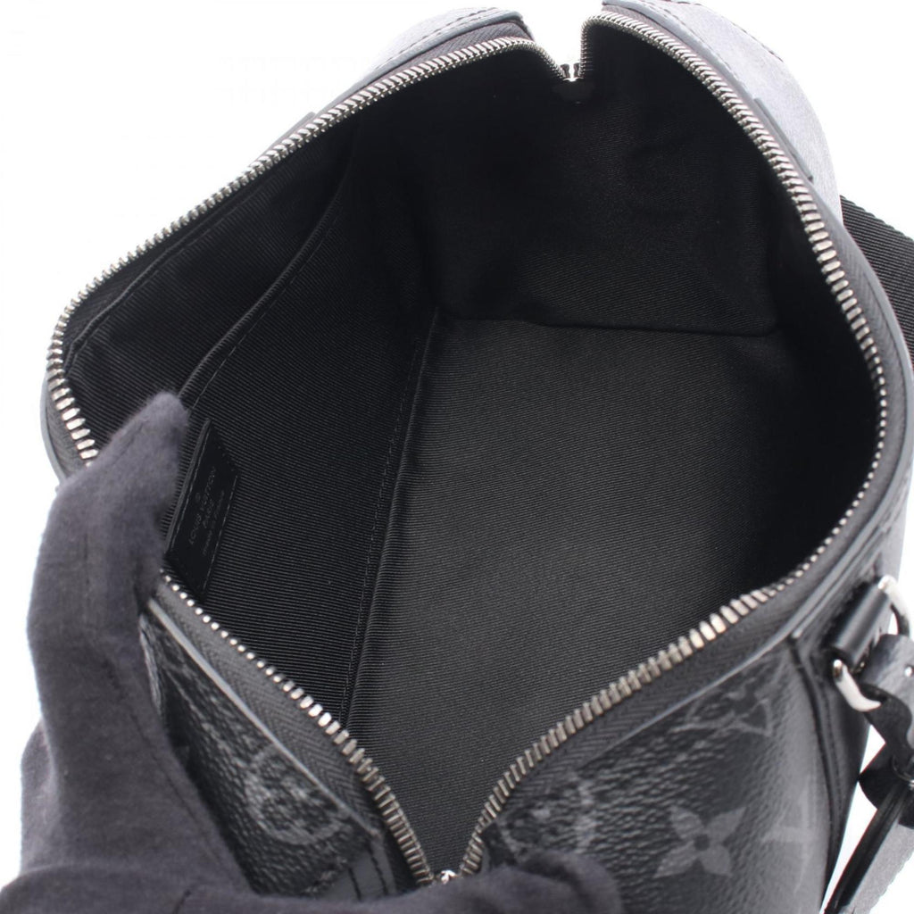 Louis Vuitton Black Gray Pvc Coated Canvas Monogram Eclipse Leather Shoulder Bag (Pre-Owned)