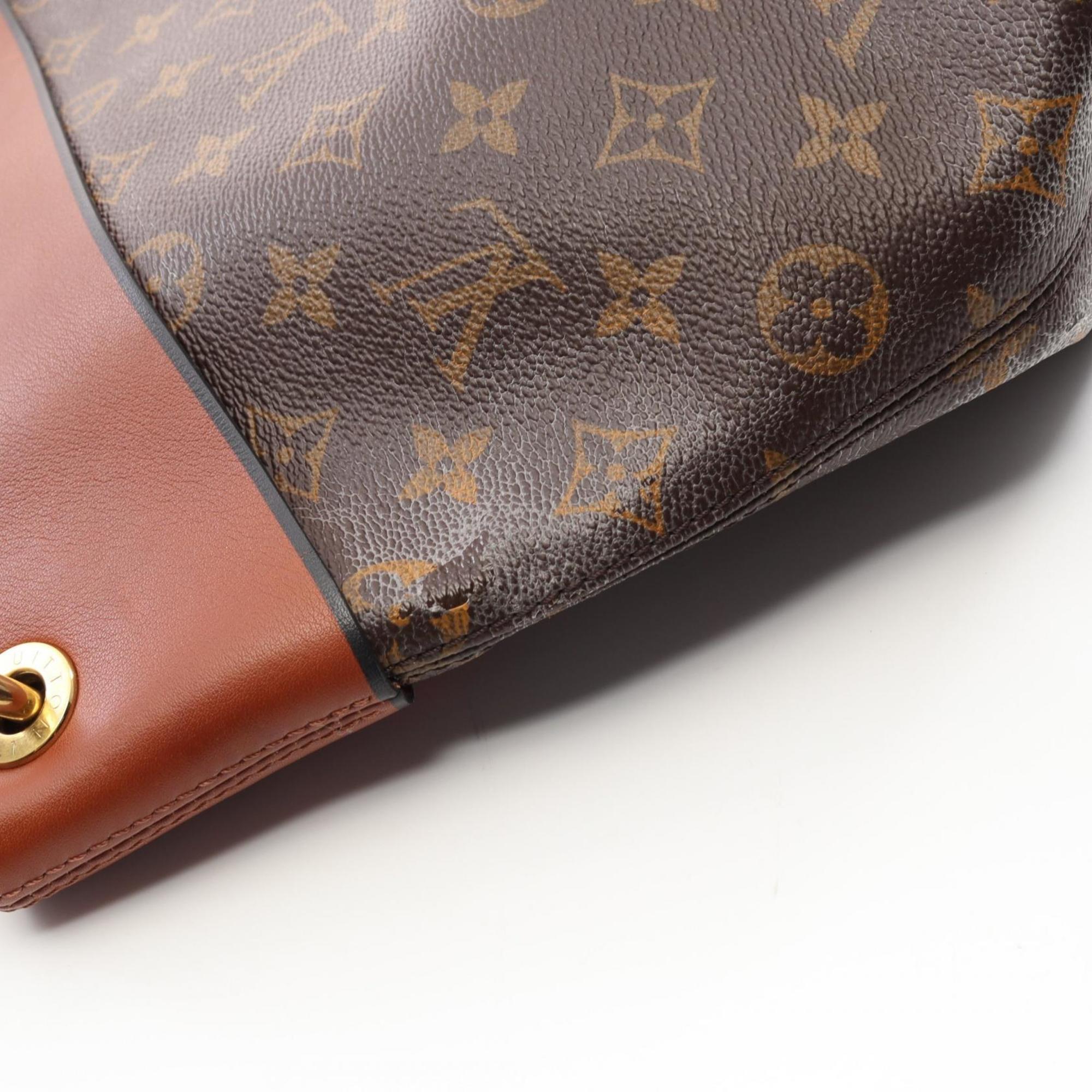 Louis Vuitton Black Brown Caramel Red Color Monogram Pvc Leather Coated Canvas Shoulder Bag (Pre-Owned)