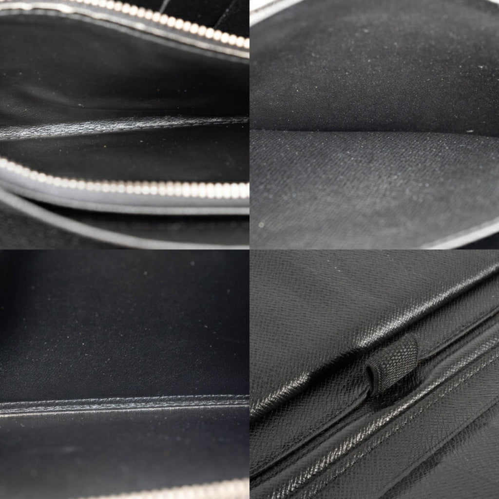 Louis Vuitton Black Taiga Leather Leather Long Bill Wallet (Bi-Fold) (Pre-Owned)