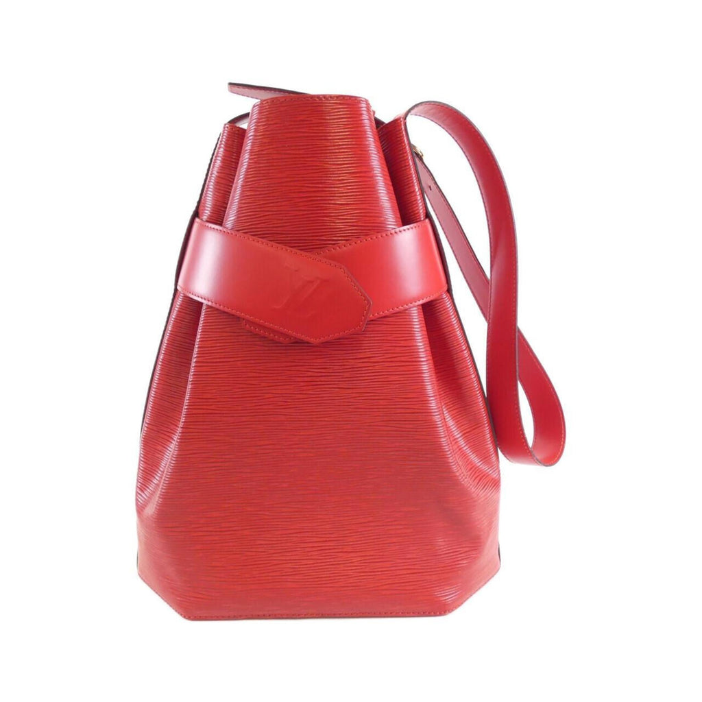 Louis Vuitton Red Color Leather Shoulder Bag (Pre-Owned)