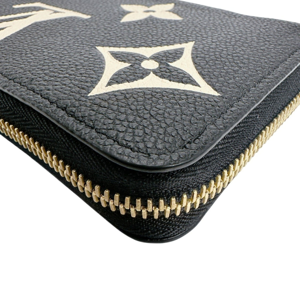 Louis Vuitton Beige Black Monogram Empreinte Long Wallet (Bi-Fold) (Pre-Owned)
