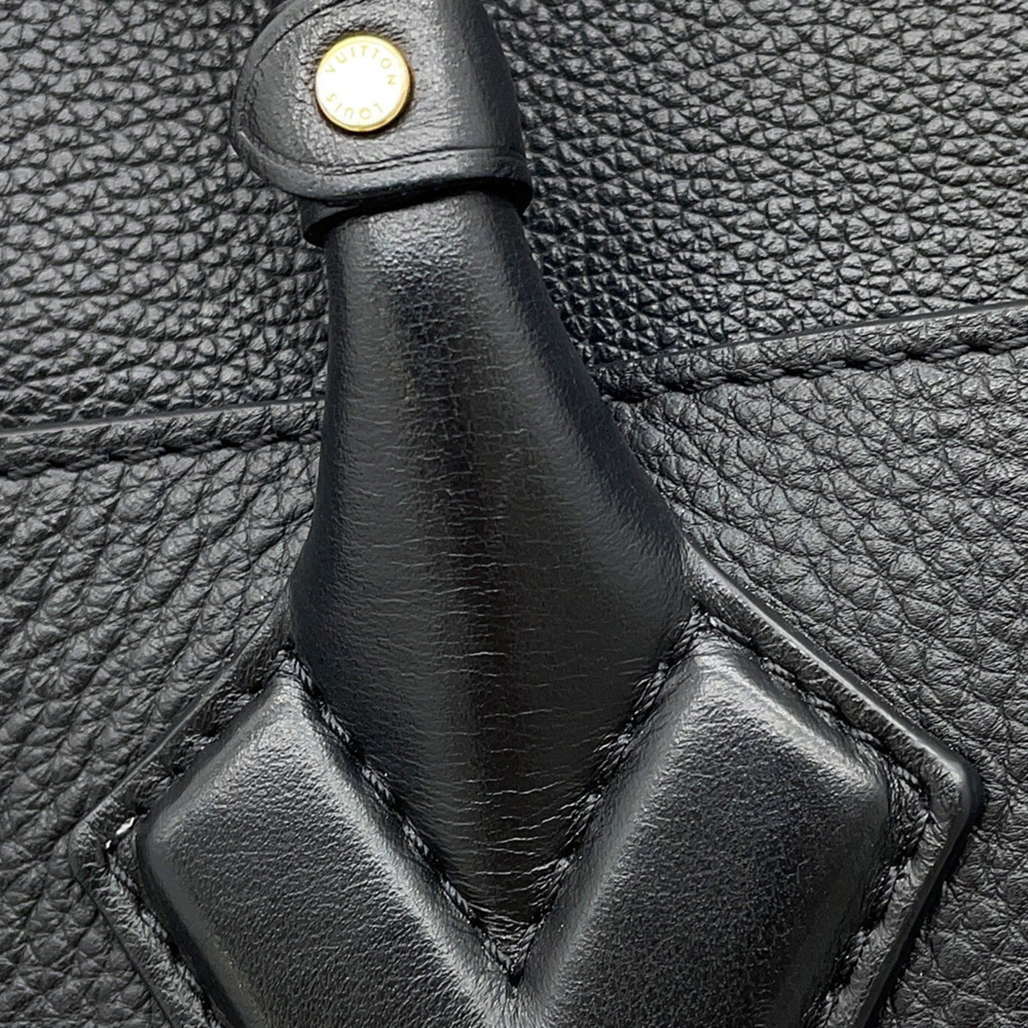 Louis Vuitton Noir Monogram Leather Handbag (Pre-Owned)