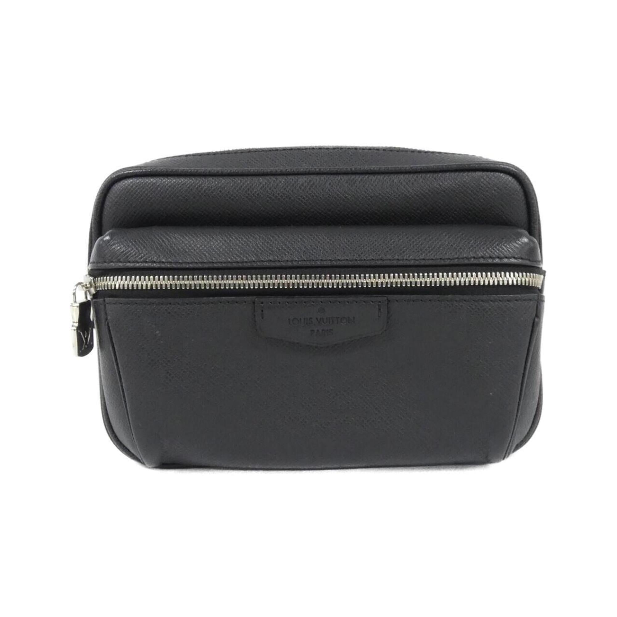 Louis Vuitton Black Leather Shoulder Bag (Pre-Owned)