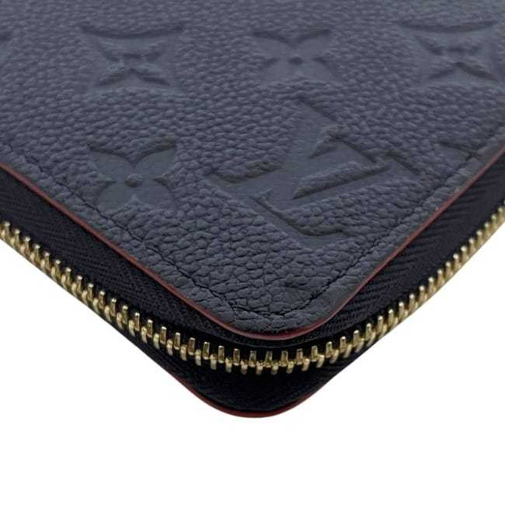Louis Vuitton Monogram Empreinte Marine Rouge Navy Leather Long Wallet (Bi-Fold) (Pre-Owned)