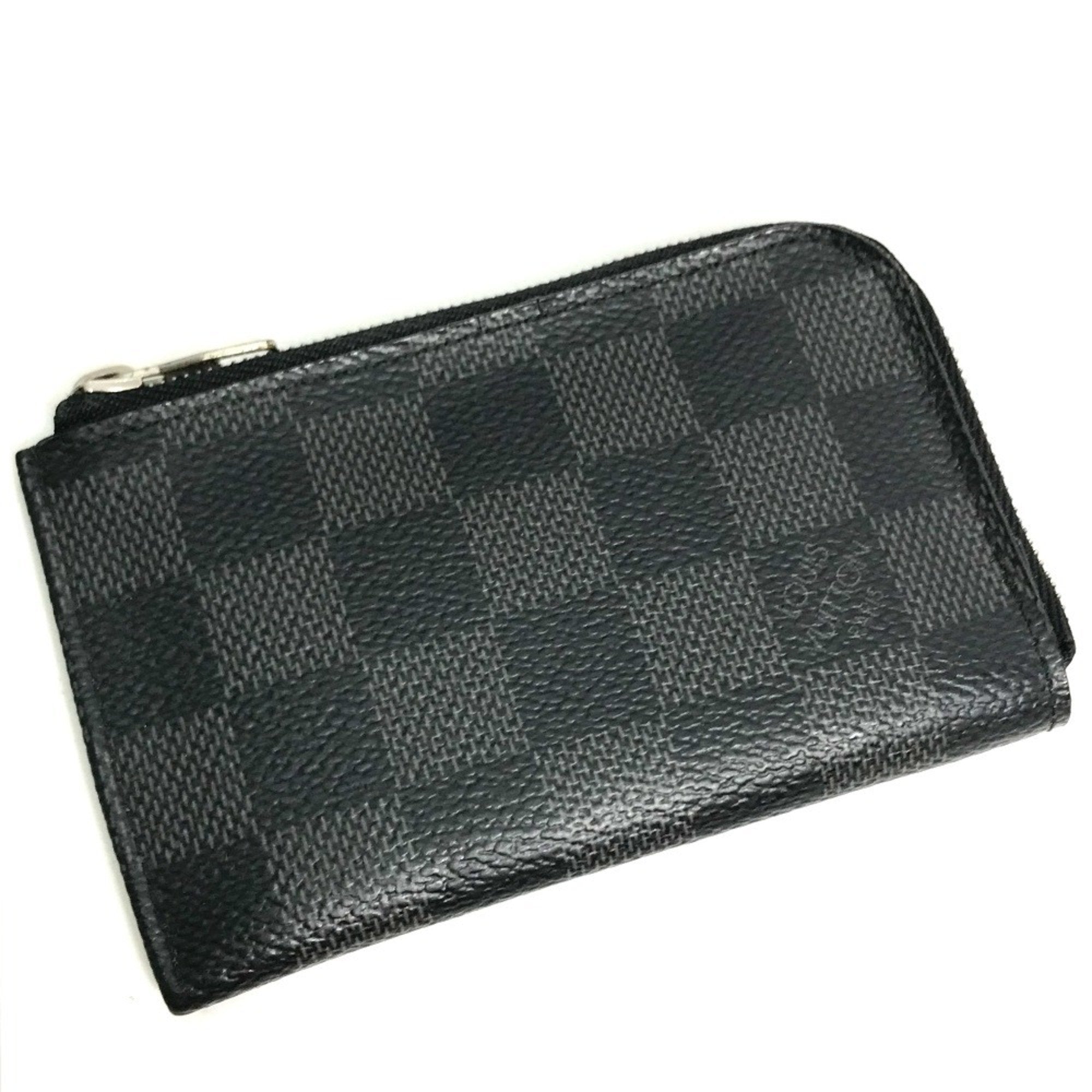 Louis Vuitton Black Damier Graphite Coin Purse/Coin Case (Pre-Owned)