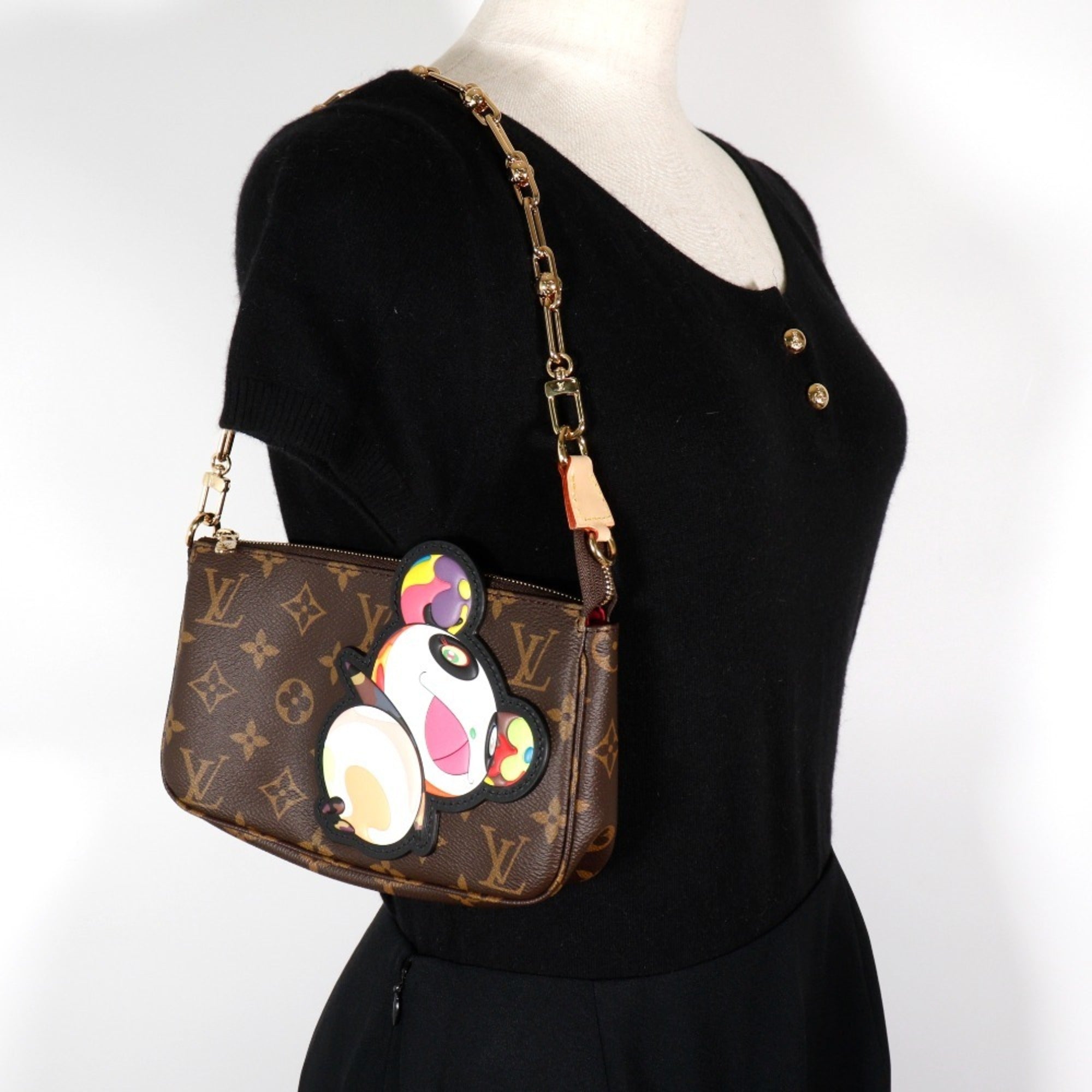Louis Vuitton Brown Monogram Canvas Pochette Shoulder Bag (Pre-Owned)