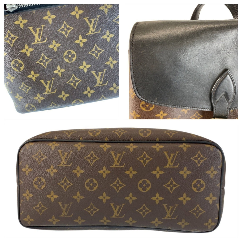 Louis Vuitton Black Brown Monogram Macassar Monogram Backpack (Pre-Owned)