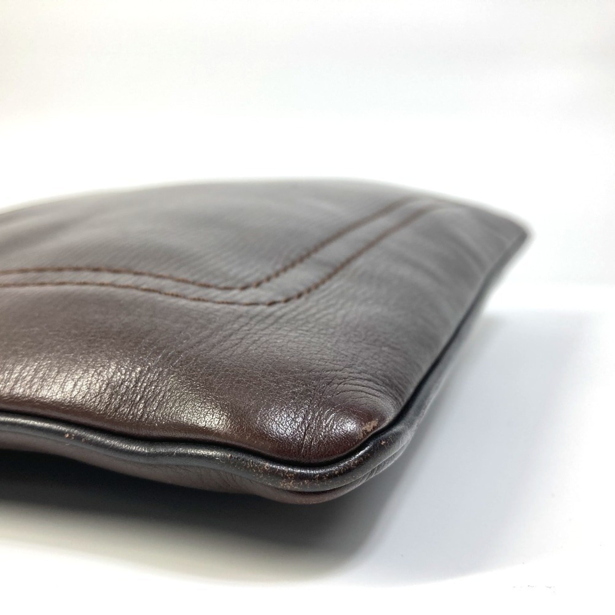 Louis Vuitton Brown Coffee Utah Leather Pochette Shoulder Bag (Pre-Owned)